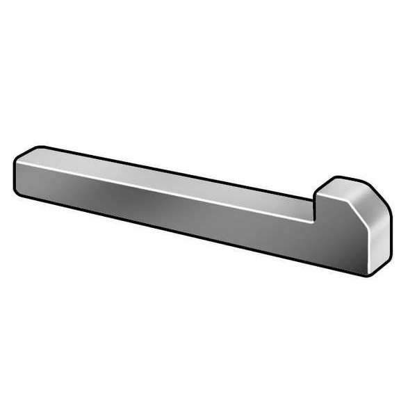 Zoro Select Tapered Gib Head Machine Key, Tapered Gib End, Steel, Plain, 1-1/2 in L, 3/8 in Sq WWG-0375-1500GB
