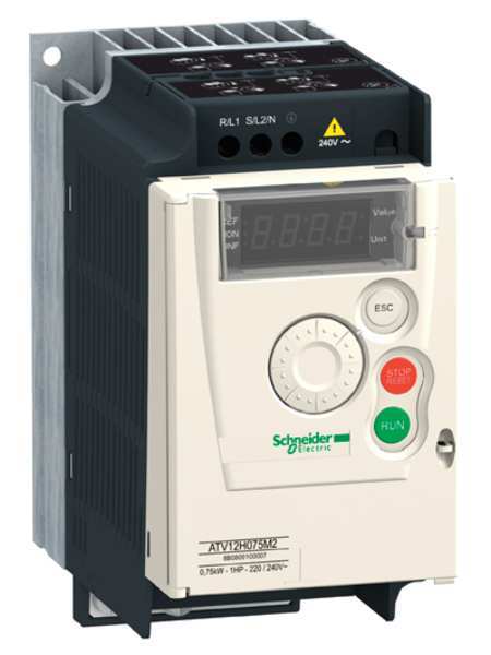 Schneider Electric Variable Frequency Drive, 1/2 HP, 230VAC, Altivar ATV12H037M3