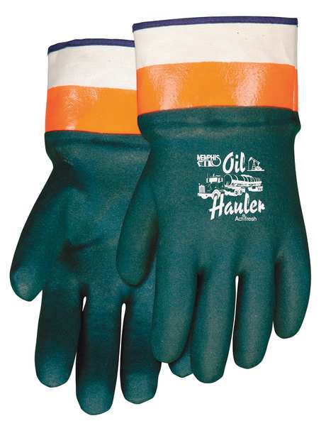 Mcr Safety 9-1/2" Chemical Resistant Gloves, PVC, L, 1 PR 6410SC