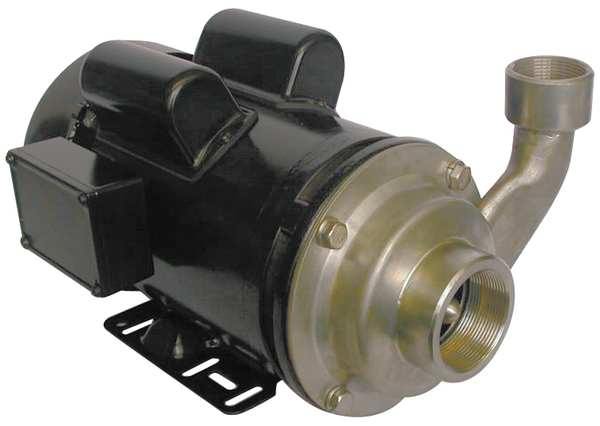 Dayton Pump, Centrifugal, SS, 1-1/2 HP, 1 PH 5WXT6