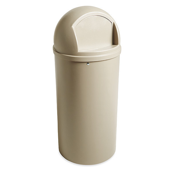 Buy Rubbermaid® Marshal® Domed Trash Can - 25 Gallon, Beige - 1pk