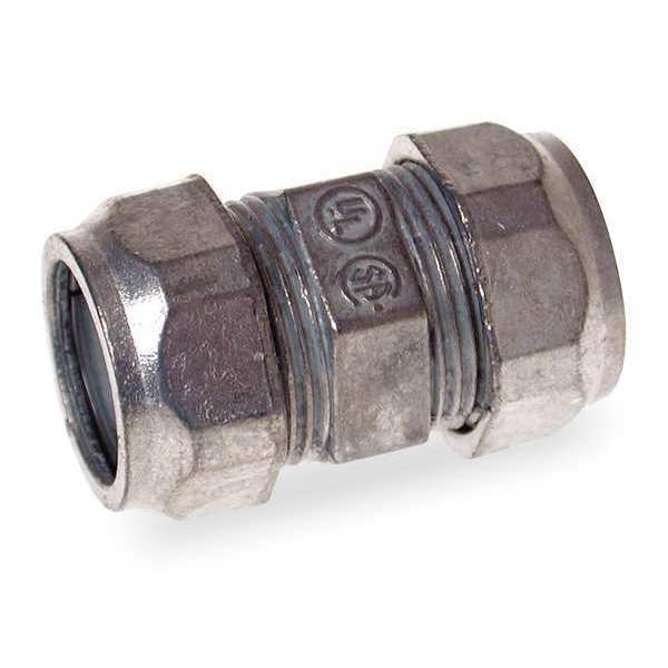 Zoro Select Coupling, Compression, Steel, 1 1/4 In 3LT98