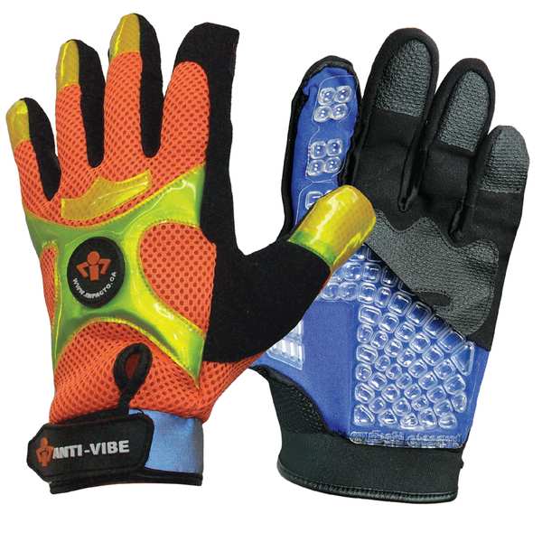 Impacto Anti-Vibration Gloves, 2XL, Black/Ornge, PR BGHIVISXXL