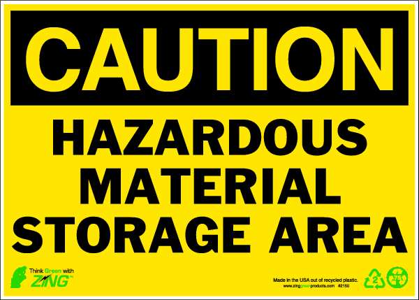 Zing Caution Sign, 7 in Height, 10 in Width, Aluminum, Vertical Rectangle, English 1150A