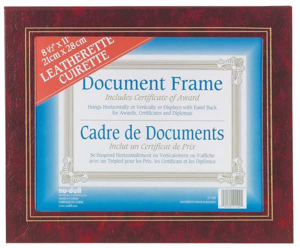 Nudell Leatherette Frame, 8.5x11 Burgundy, PK2 21200