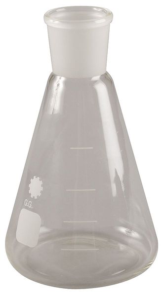 Lab Safety Supply Conical Flask, Ground Mouth, 10 mL, PK12 5YHN6