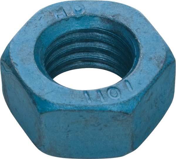 Metric Blue Hex Nut, M10-1.50, Alloy Steel, Class 10, Blue Phosphate, 8 mm Ht, 25 PK UST182708