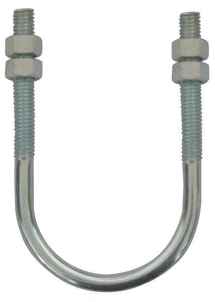 Zoro Select Round U-Bolt, 1/2"-13, 2 15/16 in Wd, 5 7/32 in Ht, Plain Stainless Steel U17277.050.0250