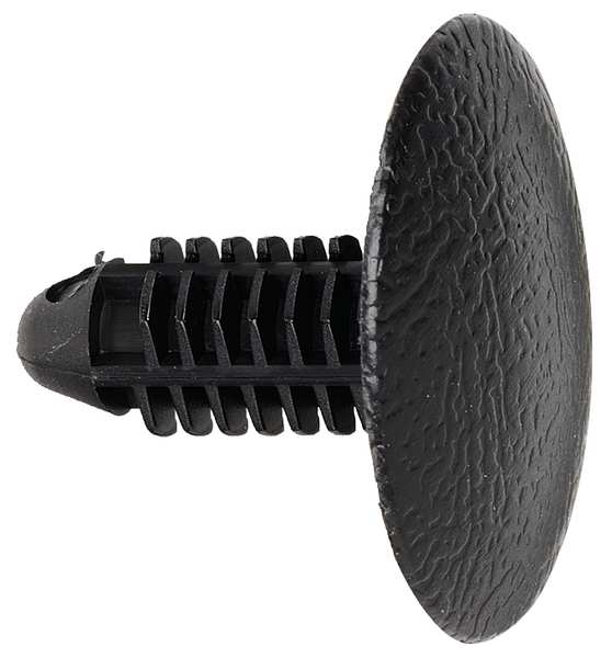 Zoro Select Push-In Rivet, Dome Head, 20 mm L, Nylon Body, 50 PK 5ZDL7