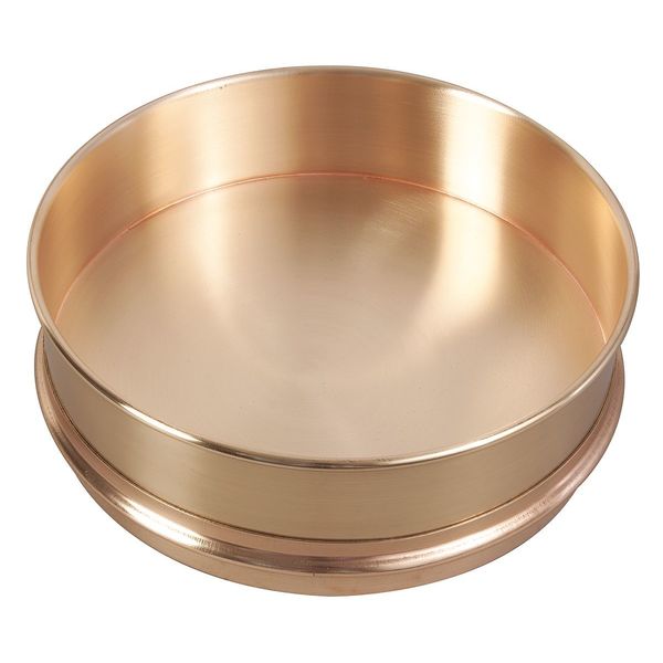 Zoro Select Sieve Separator Pan, 200mm x 25mm, Brass 5ZPY9