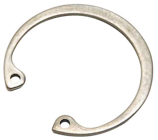 Zoro Select Internal Retaining Ring, Stainless Steel, Plain Finish, 1 1/8 in Bore Dia. HO-112SS