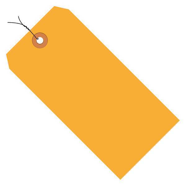 Partners Brand Shipping Tags, Pre-Wired, 13 Pt., 3 1/4" x 1 5/8", Fluorescent Orange, 1000/Case G12023D