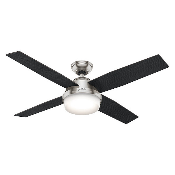 Hunter Decorative Ceiling Fan, 52" Blade Dia., 1 Phase, 120V AC 59216