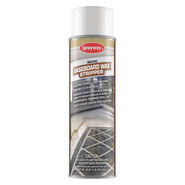 Sprayway Baseboard Cleaner/Wax Stripper, 19oz, PK12 SW856