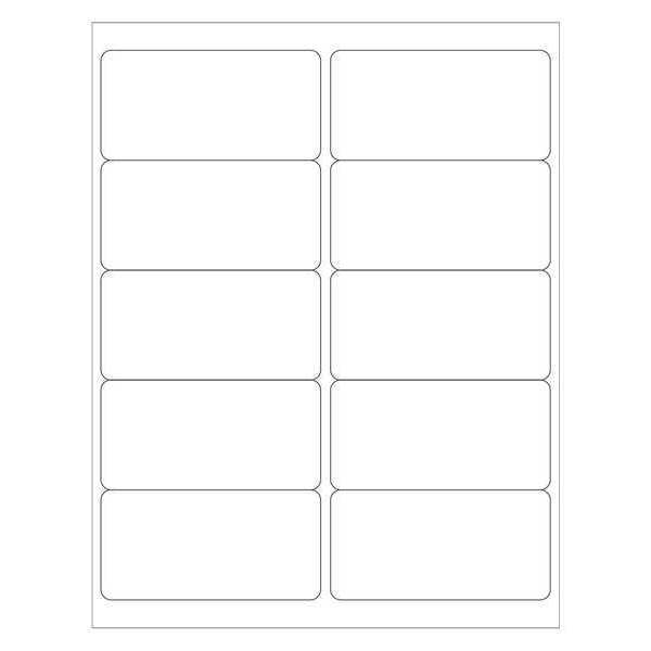 Tape Logic Tape Logic® Rectangle Laser Labels, 4" x 2", Glossy White, 1000/Case LL202