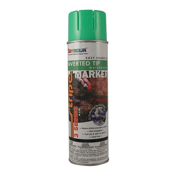 Seymour Of Sycamore Inverted Marking Paint, 16 oz., Fluorescent Green, Water -Based 20-368