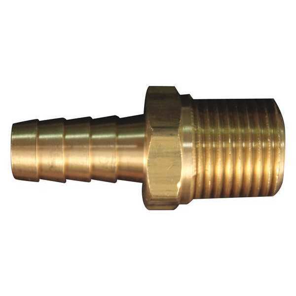 Milton Hose End Fitting, 3/8 MNPT x 1/2 ID, PK5 604