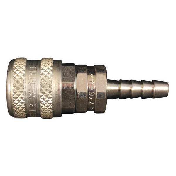 Milton A Style Coupler, 1/4" Hose Barb, PK10 776-4