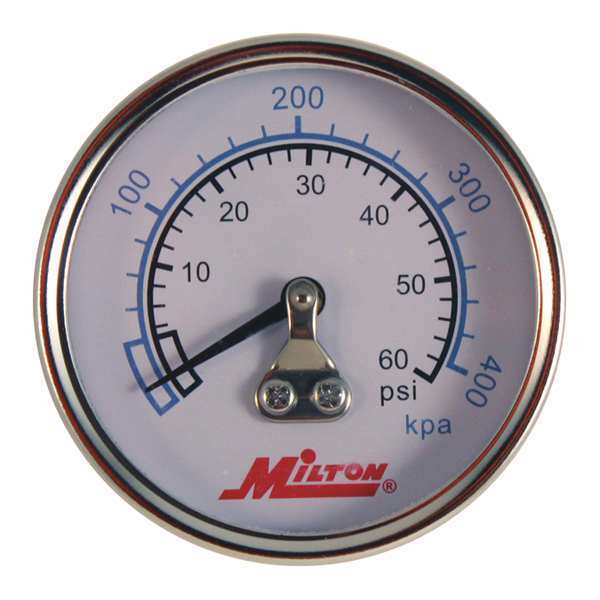 Milton Mini Pressure Gage, 1/4" NPT, 0-60PSI 1190