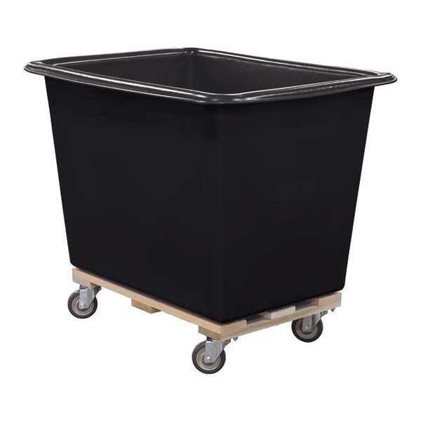 Royal Basket Trucks Poly Truck, 12 Bu, Black, Wood Base R12-BKX-PTA-4UNN