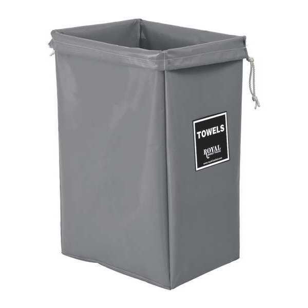 Royal Basket Trucks Hamper Bag, Gray Vinyl, Towels R00-GGX-THN