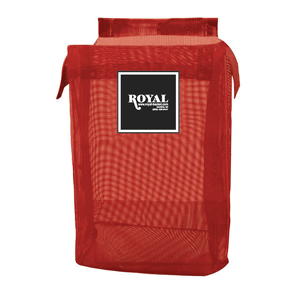 Royal Basket Trucks Repl Bag, 35 gal., Red Mesh R35-RRX-LMN