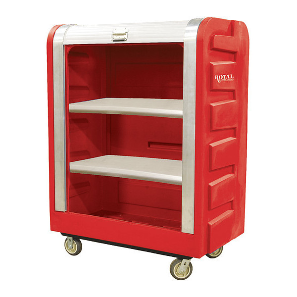 Royal Basket Trucks Bulk Tambour Truck, 50-1/2"L x 28"W x 66-3/4"H, Color: Red R48-RDX-BTC-6UNN