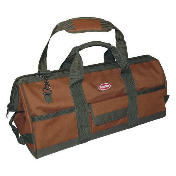 Bucket Boss Bag/Tote, Tool Bag, Longboy, 16 Pocket, 24X10X10, Double Wall 600 Poly Ripstop Fabric, 16 Pockets 60024