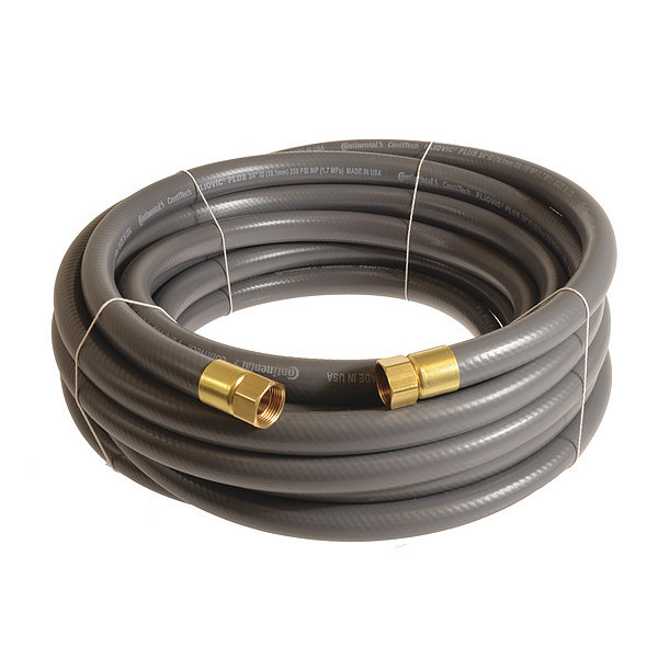 Continental Contitech 3/4" x 20 ft PVC Coupled Multipurpose Air Hose 250 psi GY PLG07525-20-41