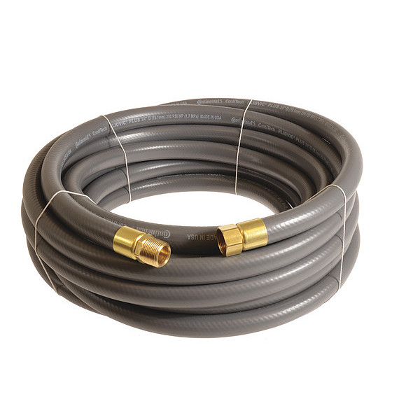 Continental Contitech 3/4" x 25 ft PVC Coupled Multipurpose Air Hose 250 psi GY PLG07525-25-31