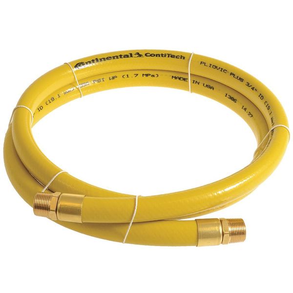 Continental Contitech 3/4" x 10 ft PVC Coupled Multipurpose Air Hose 250 psi YL PLY07525-10-11