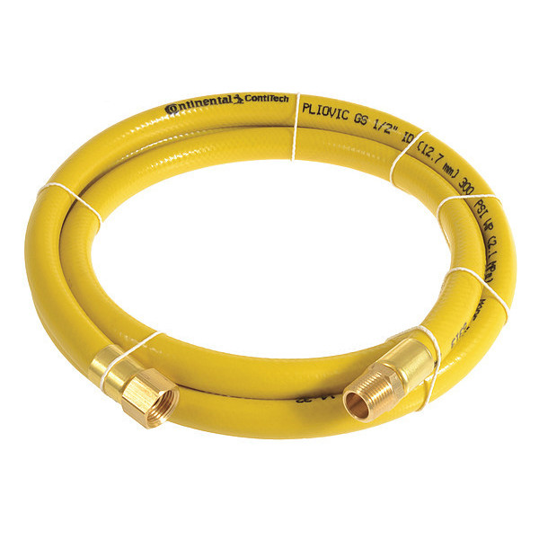 Continental Contitech 1/2" x 15 ft PVC Coupled Multipurpose Air Hose 300 psi YL PLY05030-15-31
