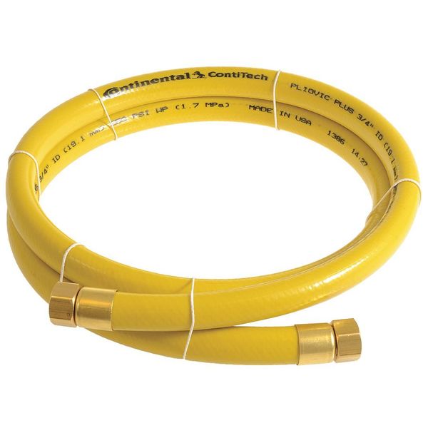 Continental Contitech 3/4" x 5 ft PVC Coupled Multipurpose Air Hose 250 psi YL PLY07525-05-41