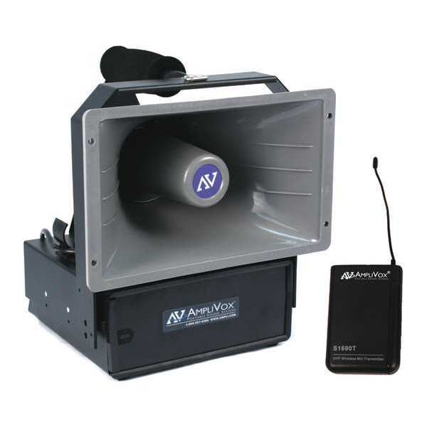 Amplivox Sound Systems Wireless Powered Hailer Speaker Kit S1244-70