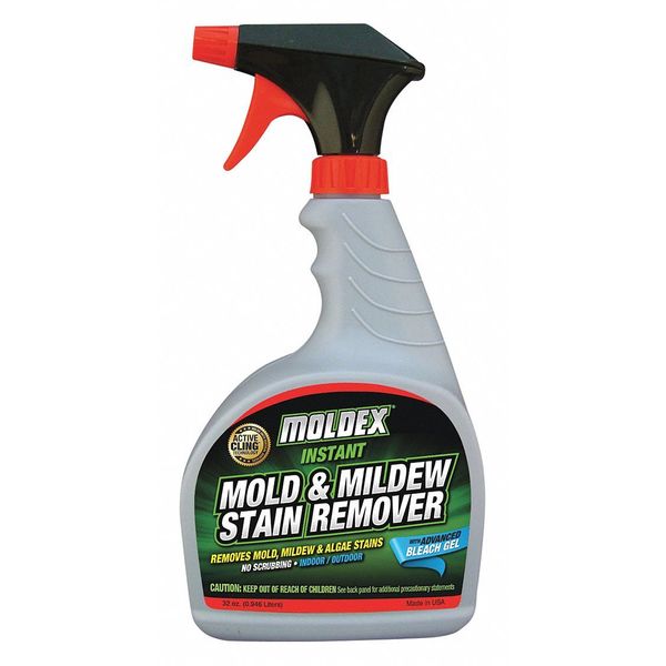 Moldex Liquid 32 oz. Mold and Mildew Stain Remover, Trigger Spray Bottle 7010