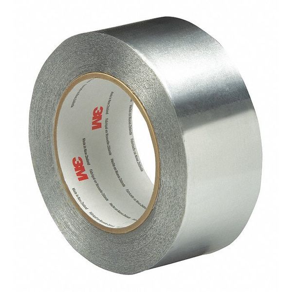 3M Aluminum Foil Tape, 4.6 Mil, 3"x60 yds., Silver, PK12 T968425
