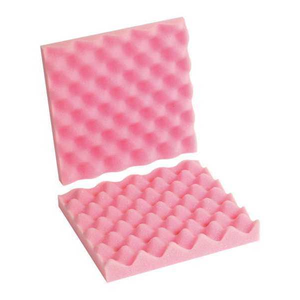 Partners Brand Anti-Static Convoluted Foam Sets, 10" x 10" x 2", Pink, 24/Sets per Case FCSA10102