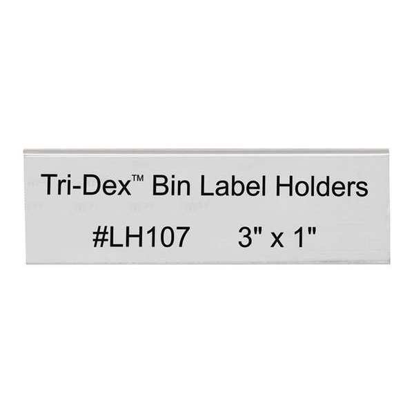 Tri-Dex Tri-Dex™ Bin Label Holders, 3" x 1", Clear, 25/Case LH107