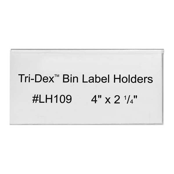 Tri-Dex Tri-Dex™ Bin Label Holders, 4" x 2 1/4", Clear, 25/Case LH109