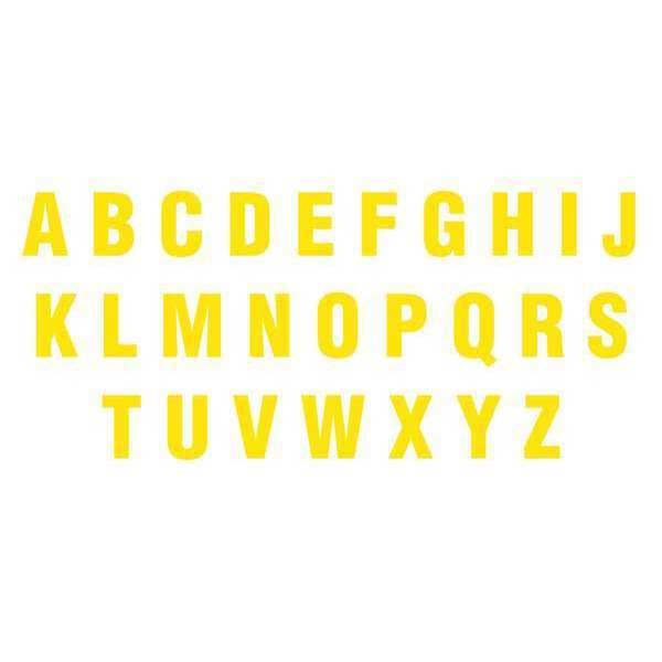 Magna Visual Die Cut Letter Magnet, Yellow, 1-1/2, PK108 DCA-152