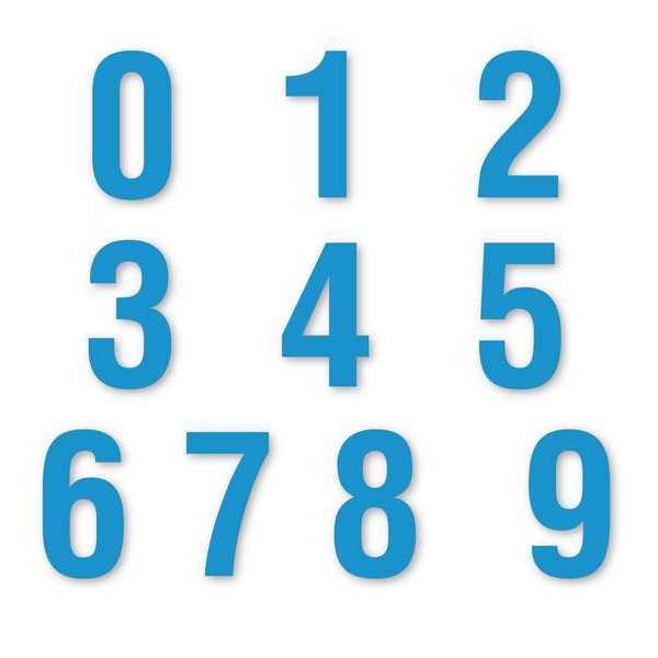 Magna Visual Die Cut Number Magnets, 1-1/2", Blue, PK108 DCN-155
