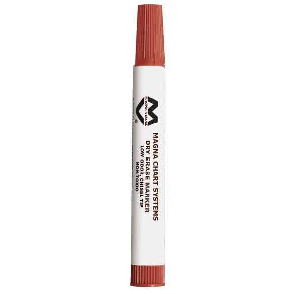 Magna Visual Dry Erase Marker, Red, Chisel Point LCM-3