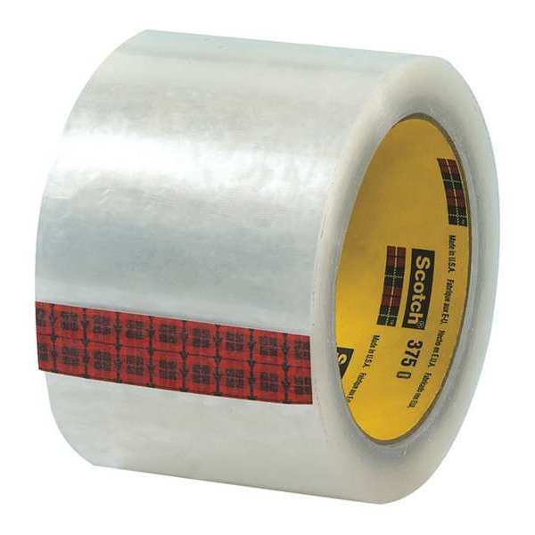 Scotch 3M™ 375 Carton Sealing Tape, 3.1 Mil, 3" x 55 yds., Clear, 24/Case T905375