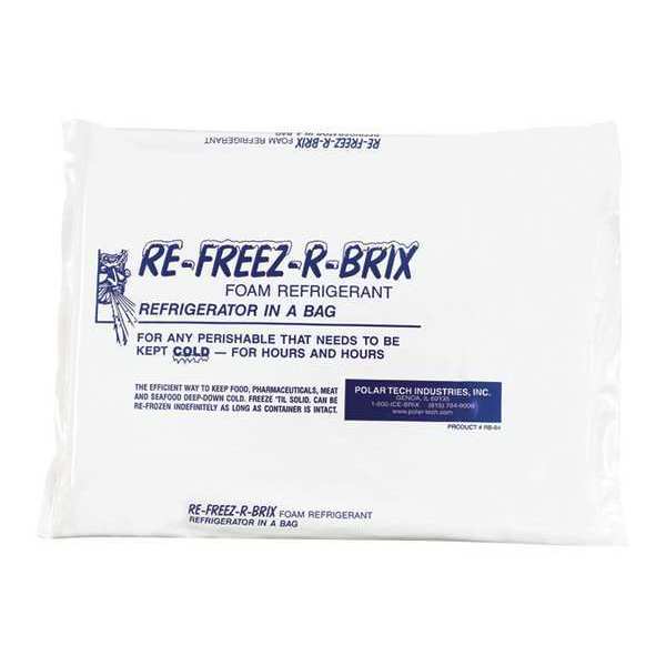 Re-Freez-R-Brix Re-Freez-R-Brix™ Cold Bricks, 11 1/4" x 9 1/4" x 1", White, 12/Case RB64