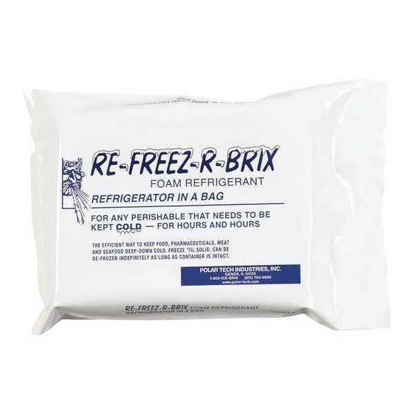 Re-Freez-R-Brix Re-Freez-R-Brix™ Cold Bricks, 7" x 5" x 1 1/2", White, 12/Case RB28