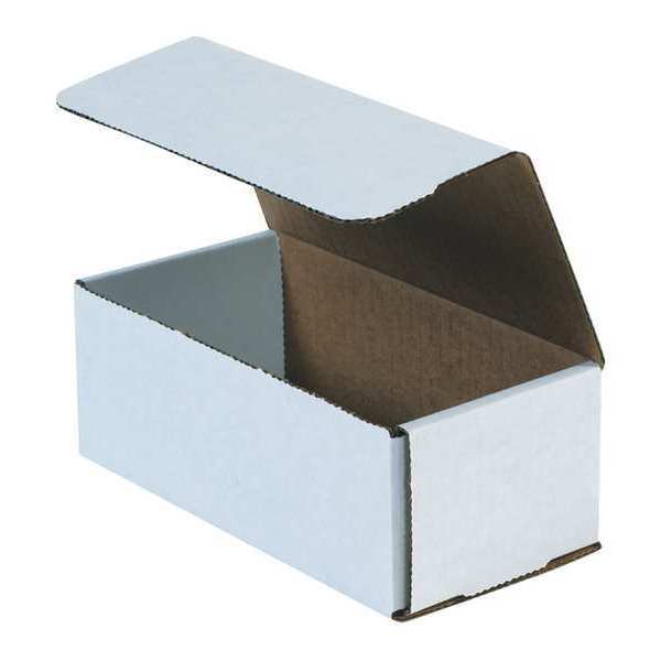 Zoro Select Corrugated Mailers, 8" x 4" x 3", White, 50/Bundle M843
