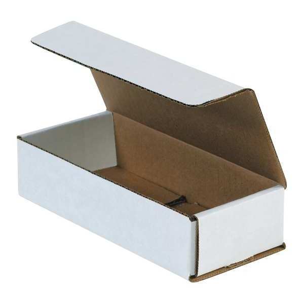 Zoro Select Corrugated Mailers, 10" x 5" x 2", White, 50/Bundle M1052
