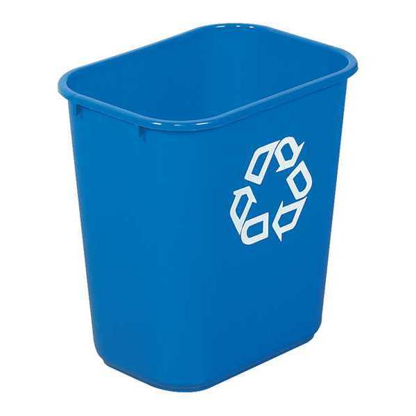 Partners Brand 7 gal. Desk-Side Wastebasket, Blue RUB139CBLU
