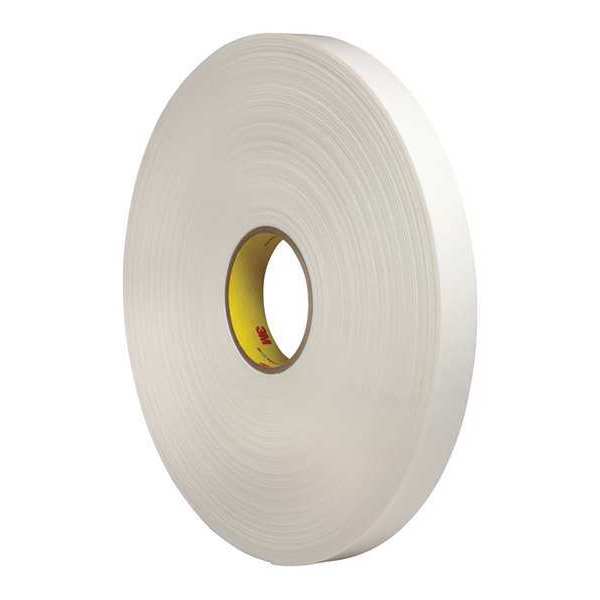 3M Double Sided Foam Tape, 1"x5 yds., 1/32", White T9554462R