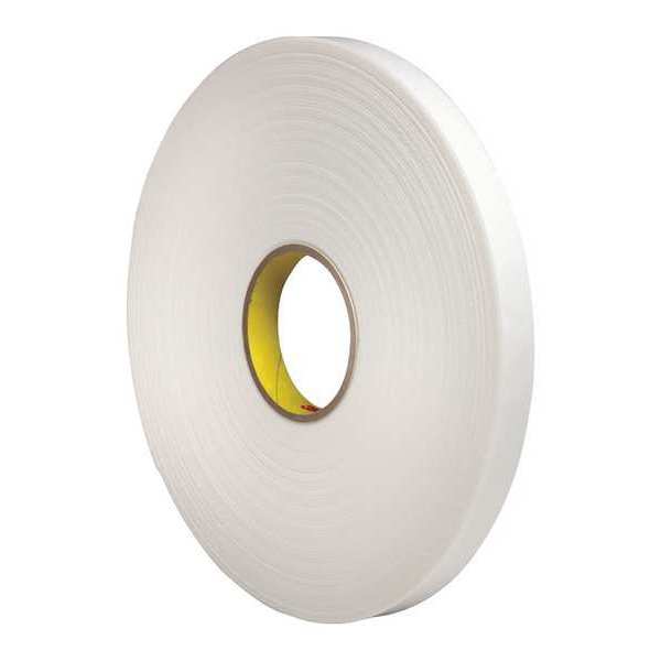 3M 3M™ 4466 Double Sided Foam Tape, 1/2" x 36 yds., 1/16", White, 1/Case T95344661PK